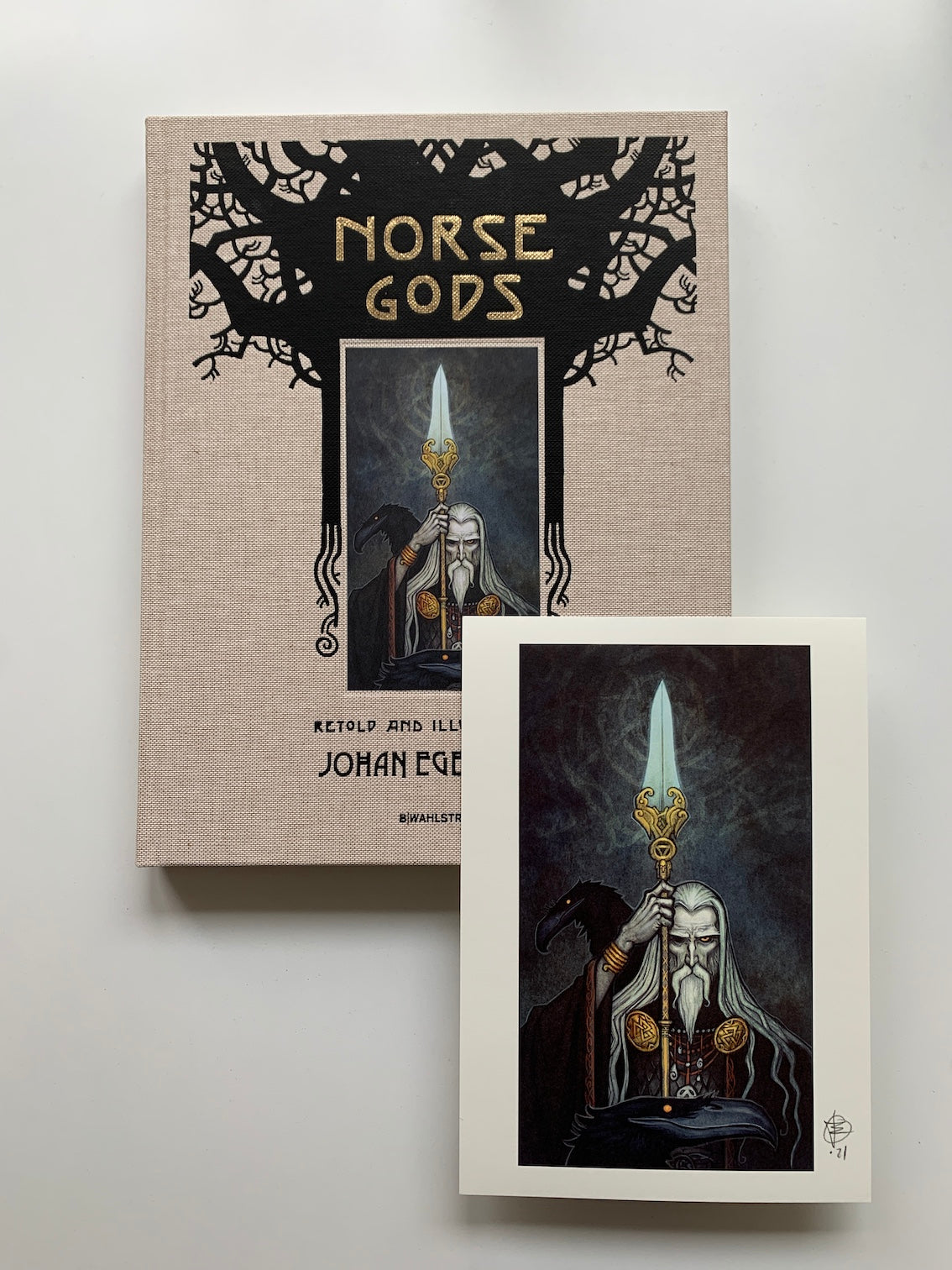 NORSE GODS - SIGNED BOOK & PRINT