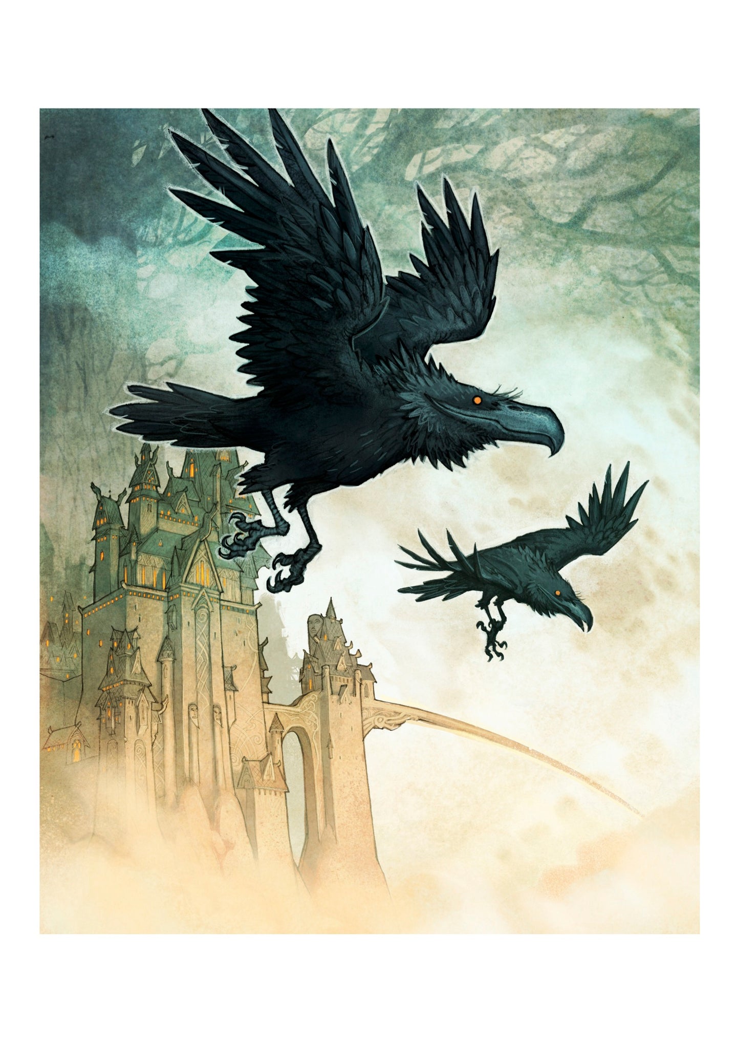 HUGINN & MUNINN - SIGNED ART PRINT